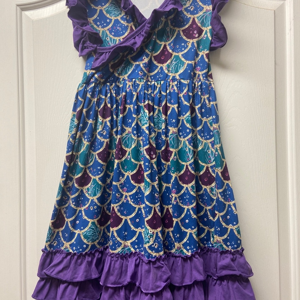 Millie loves lily girls dress purple with ruffles